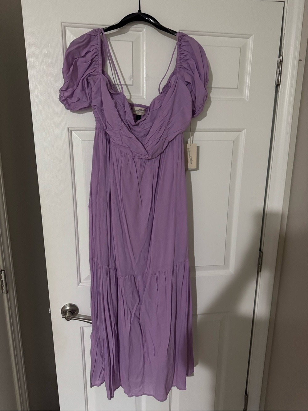 Universal Thread Lavender Puff-Sleeve Maxi Dress